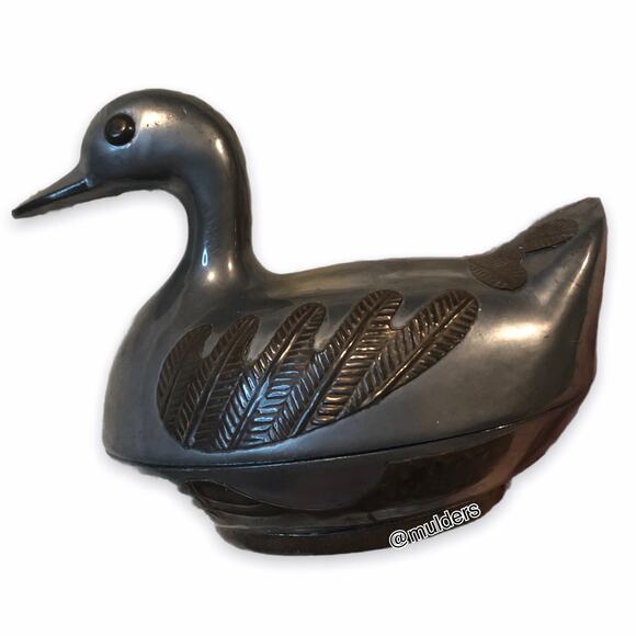 Vintage Metal Duck Stash Keepsake Jewelry Box Catch-all - Picture 1 of 9